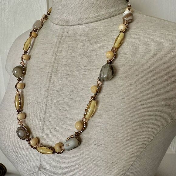 Agate beaded necklace - Picture 2 of 12